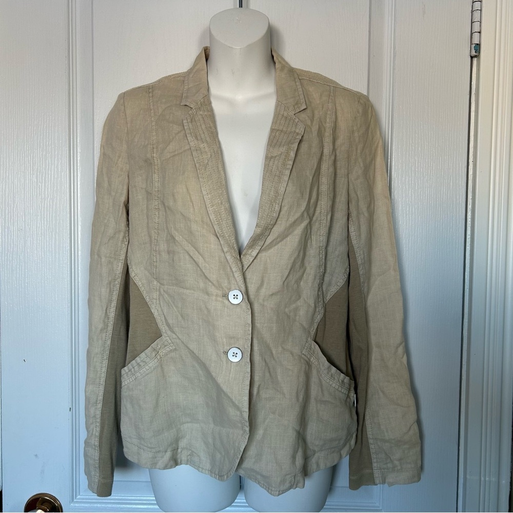 Sandwich 100% Pure Linen Women's Beige Blazer